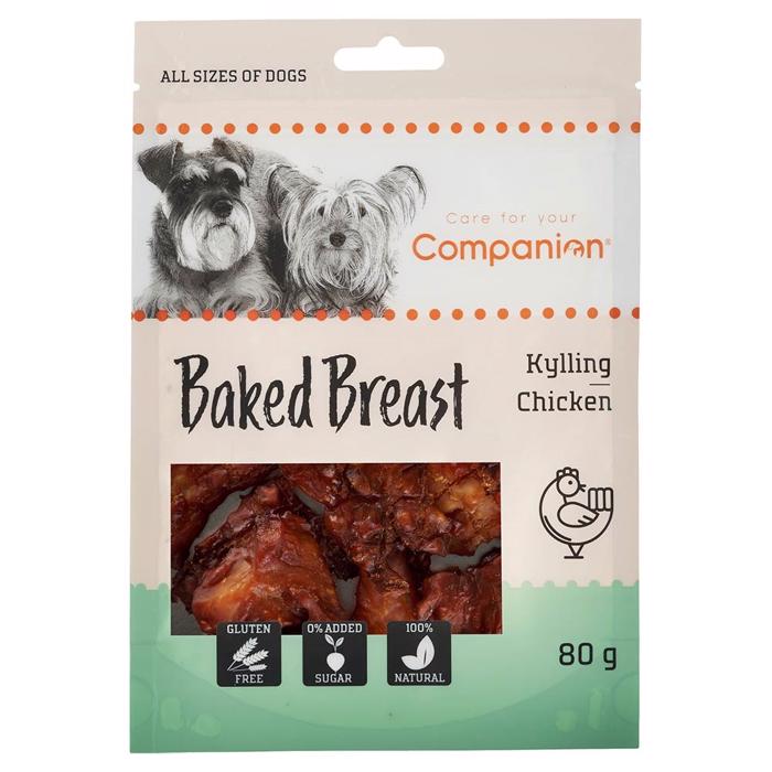 Companion Baked Chicken Breast Kyllingestykker Til Hunden 80g
